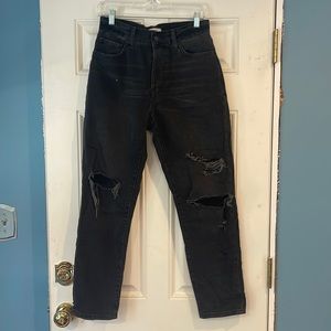 Forever 21 distressed black jeans